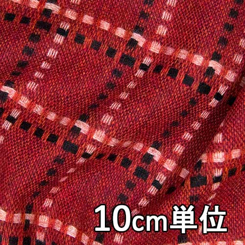 生地 ウール 11110【10cm単位切り売り 1カット3個以上】柄物 カラー ウインドペン 刺子風 11110 ジャケ..
