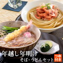 年越しそばと年明けうどんセット【各4食入・つゆ付】【送料込み】