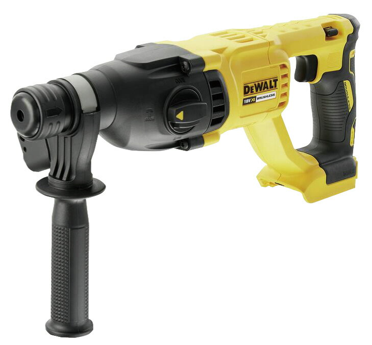 DEWALT 18Vコードレス XR Li-lon ブラシレス・SDS+ハンマードリル 本体のみサイドハンドル・深さゲージ..
