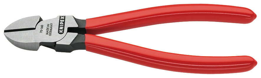KNIPEX クニペックス 斜ニッパー 160mm プラスチックコーティングハンドル 7001-160