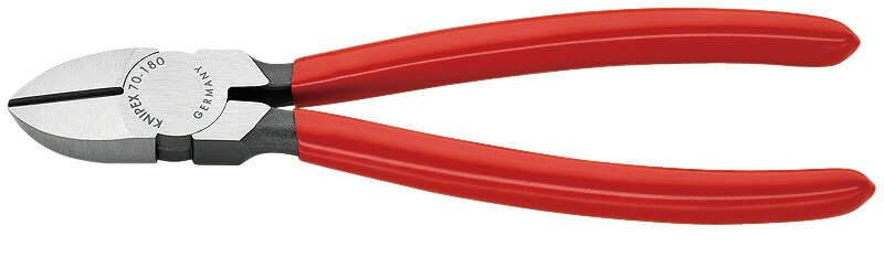 KNIPEX クニペックス 斜ニッパー 180mm プラスチックコーティングハンドル 7001-180