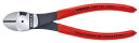 KNIPEX クニペックス 強力型斜ニッパー(硬線用) 180mm プラスチックコーティングハンドル 7401-180