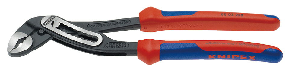 KNIPEX クニペックス アリゲーター Alligator ウォーターポンププライヤー 250mm コンフォートハンドル 8802-250