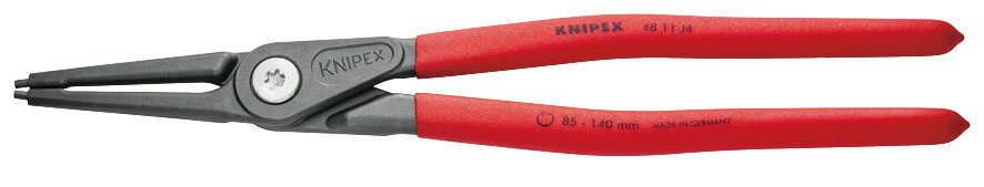 KNIPEX クニペックス 穴用精密スナップリングプライヤー 直 先端径3.2mm 320mm プラスチックコーティングハンドル 4811-J4