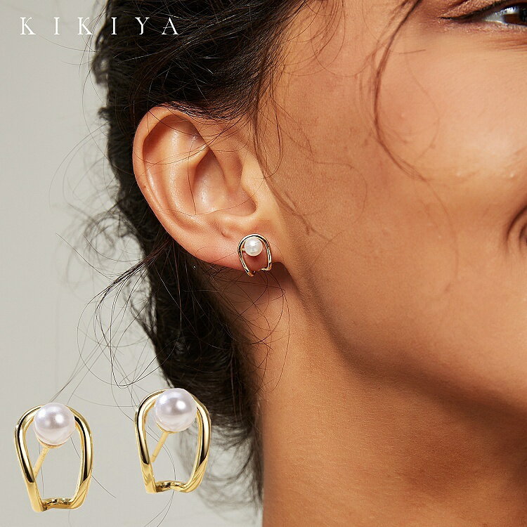 ピアス ミニ C型 パールピアス レディース つけっぱなし ハワイアン シルバー ゴールド k18 仕上 ニッケルフリー アクセサリー 金属アレルギー 対応 ピアス 母の日 ホワイトデー クリスマス 誕生日プレゼント ジュエリー レディース シンプル ジュエリー kikiyaのサムネイル