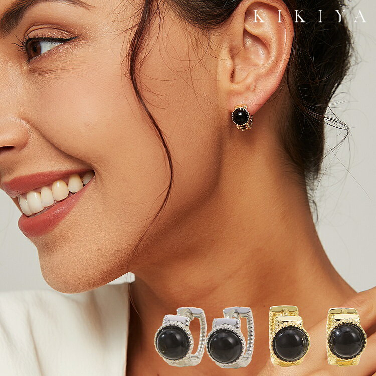 ピアス ブラック 豆 フープピアス レディース つけっぱなし ハワイアン シルバー ゴールド k18 仕上 ニッケルフリー アクセサリー 金属アレルギー 対応 ピアス 母の日 クリスマス 誕生日プレゼント ジュエリー レディース シンプル ジュエリー kikiya