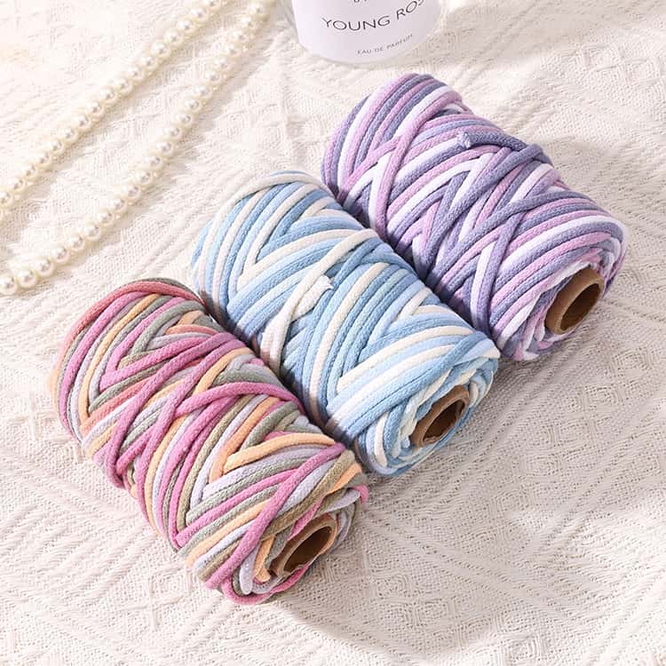 2本セット マカロンカラー 3.5mm幅 ロープ 手芸材料 長さ30m 2本セット DIY飾り ハ...