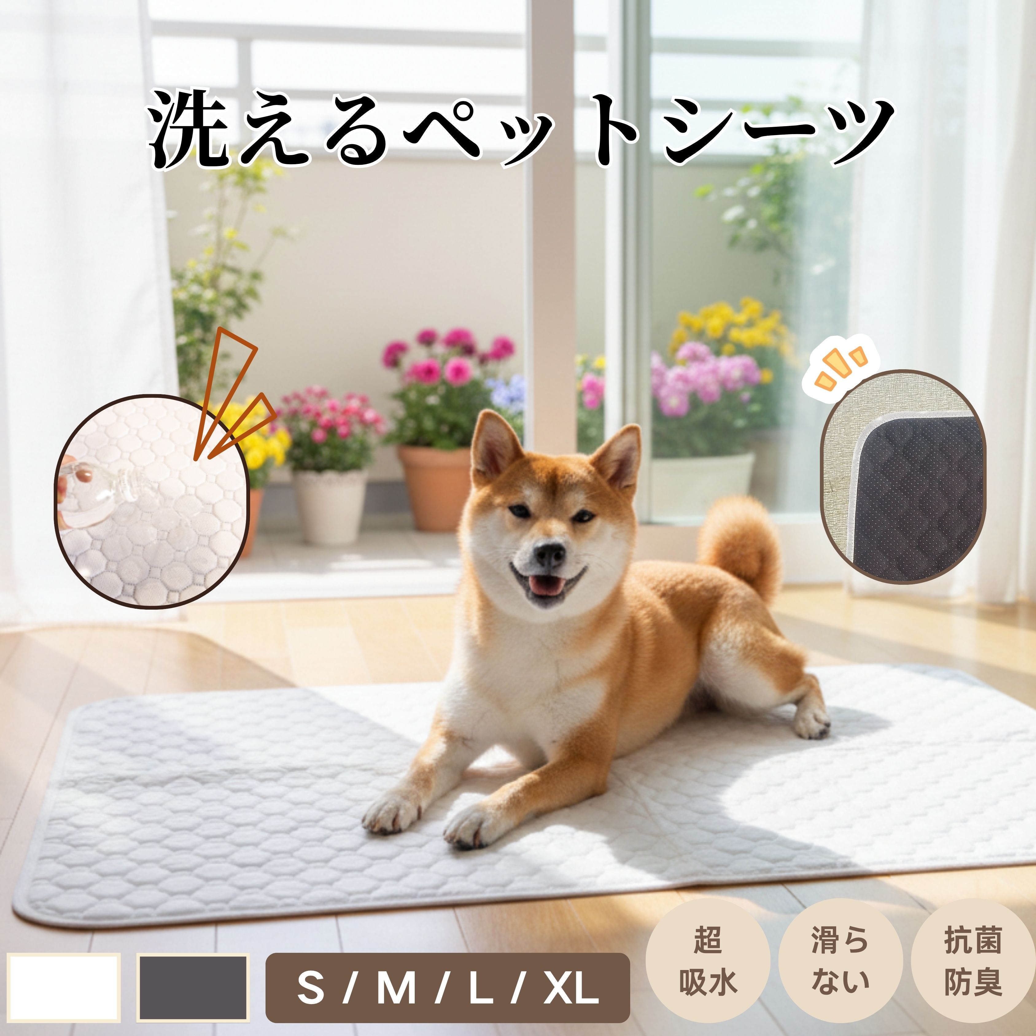 洗える ペットシーツ ペットマット おしっこマット 犬 おしっこパッド トイレシート 防水 滑り止め 漏れ防止 速乾 超吸収 下敷き ペット用 介護用 多頭飼い 防水ペットシーツ ペット用シーツ 犬用シーツ 猫用シーツ ペットマット 猫 小型犬 中型犬 大型犬