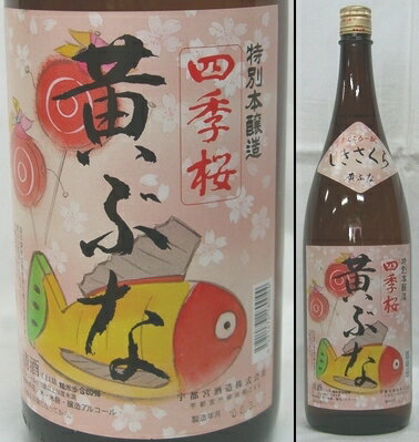 栃木・宇都宮酒造 四季桜 しきさくら 特別本醸造 黄ぶな 1800ml