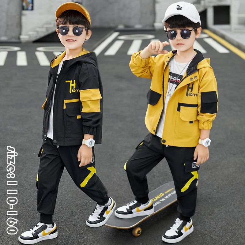 【3904円→実質3826円 P2!】韓国子供服 セットアップ コート+長ズボン 春秋 男の子 カジュアルスーツ ゆったり 上下セット スポーツウェア キッズ ...