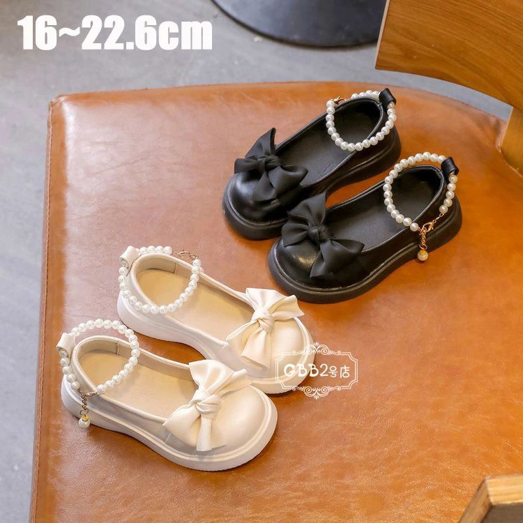 【2184円→実質2140円 P2利用! 11/27 01:59迄】フォーマル靴 子供靴 パンプス ファーシューズ 女の子 リボン付き パール付き プリンセスシ...