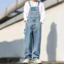 【激安販売中!】新作 メンズ デニム オーバーオール 無地 サルエル ボトムス 春夏秋 お洒落 男性 カジュアル 大きいサイズ オールインワン サロペット