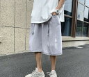 【激安販売中!】デニムパンツ メンズ 夏コーデ 新作 おしゃれ 日常感 ジーンズ パンツ デニム 着回し アウトドア お出かけ ハーフパンツ 膝丈 夏 韓国風 ゆったり ワイドパンツ