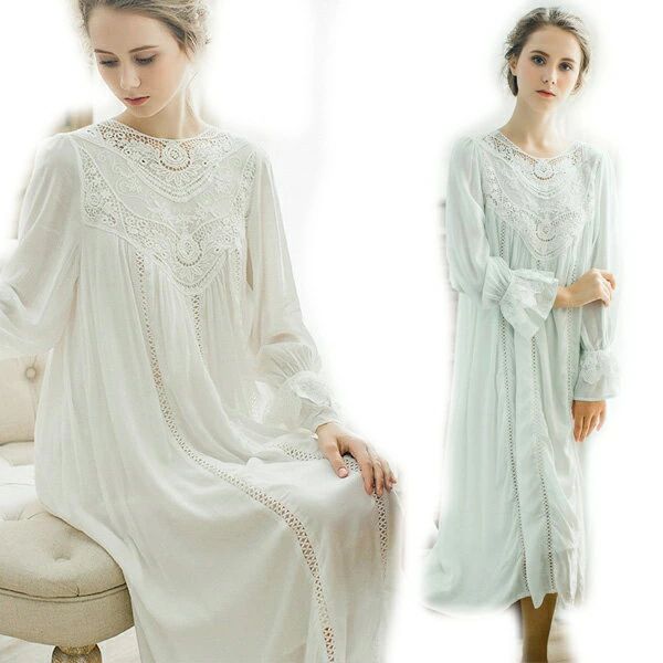 【P2倍！4580円→実質4488円 11/17まで】ネグリジェ パジャマ レディース 秋前開き 長袖 綿 可愛い 部屋..