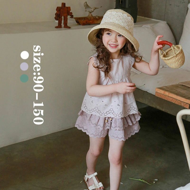 【2580円→実質2528円 P2利用! 11/27 01:59迄】ティアードパンツ キュロット 女の子 キッズ ベビー 半ズ..