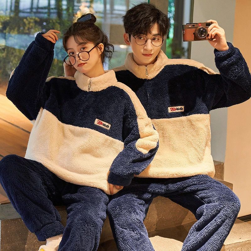 【P2倍！5300円→実質5194円 11/17まで】ペアパジャマ モコモコ ペア 長袖 ルームウェア パジャマ メン..