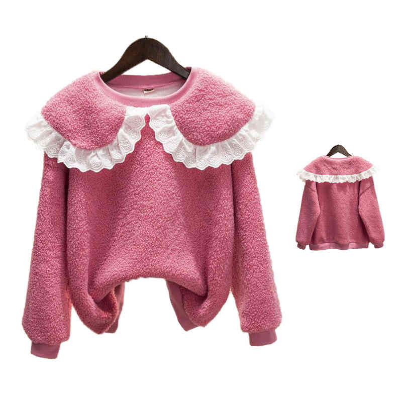 【2960円→実質2664円 P10利用! 11/19 23:59迄】ボアブラウス キッズ 秋冬 ボア フリルブラウス プルオ..