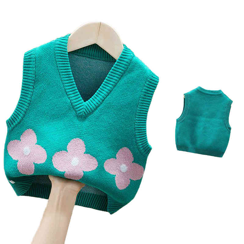 【激安販売中!】子供ベスト ニットベスト キッズ 春 秋 冬 重ね着 こども服 フォーマル 花柄ベスト プルオーバー ノースリーブ おしゃれ カジュアルベスト ガールズ 上着 普段着 お出かけ 男女兼用 おでかけ 女の子 男の子 トップス アウター