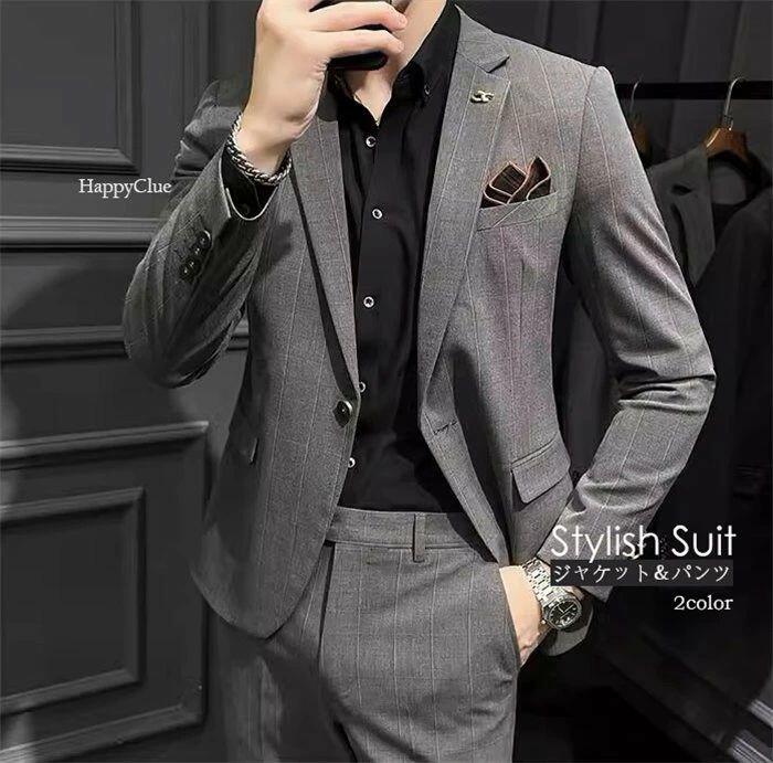 【P10!激安11/11まで】セットアップ メンズスーツ パンツスーツ タキシード カジュアルスーツ 上下セット 結婚式 紳士服 礼服 おしゃれスーツ チェック柄 春秋 夏 フォーマル 二次会 成人式 ビジネス オフィス 通勤 就職活動 面接 スリム 着心地良い スーツ メンズ