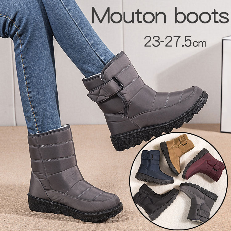 【3690円→実質3616円 P2利用! 11/27 01:59迄】あったか スノーブーツ ムートンブーツ レディース 冬 ショートブーツ 撥水 保温 軽量 裏起毛 裏ボア 雪用 歩きやすい 滑らない 滑り止め 高齢者 お年寄り 通勤 旅行 雪対策 暖かい 雪道 雪国 北海道 防寒 防滑