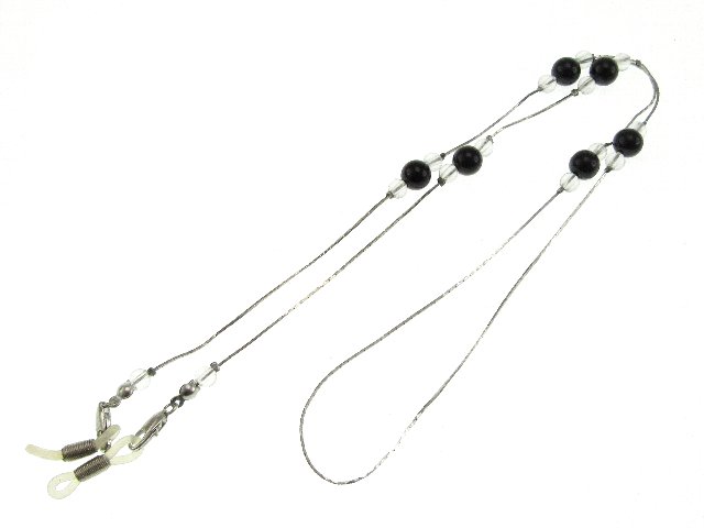 Portofino プラスチックビーズRef.09370 ブラック[ メガネチェーン・ひも類 5千円...
