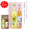 ポイント2倍 梅酒 & ゆず酒 プレゼント ギフト おしゃれ 500ml × 2本 リキュール 飲み比べ セット 母の日 化粧箱 送料無料 女性 飲みやすい う...