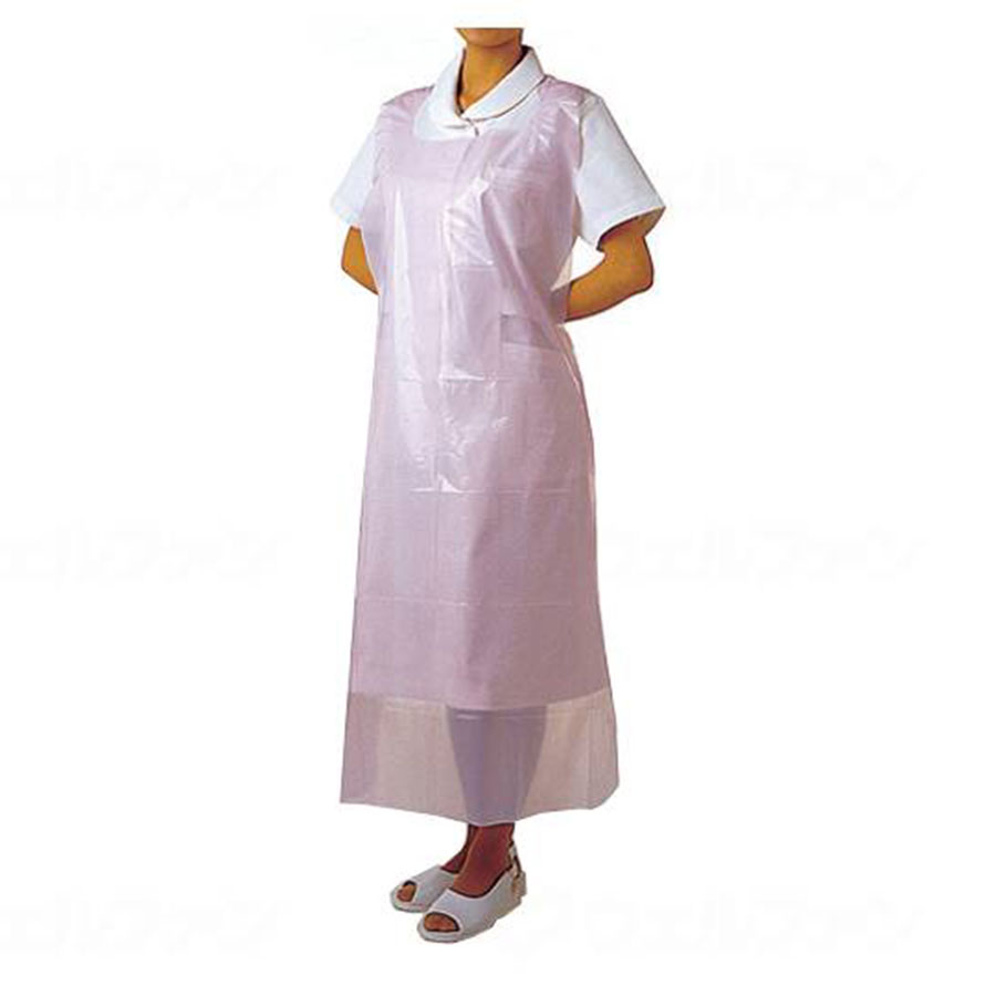 竹虎ビニールエプロンP 50枚入 ピンク 箱 使い捨て 介護 看護 医療 ガウン 感染 予防 竹虎 ビニール エプロン 病院 施設 薬局 クリニック