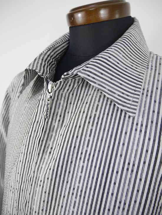 【期間限定クーポン配布中】▼ブルゾン〔ストライプ〕グレー×ホワイト(X18) 【46/48寸：メンズ】ろうたりー Rotary カジュアルウェア アウター メンズ【春夏モデル】【訳あり(キャリー品)】【70％OFF】【SALE】 410012