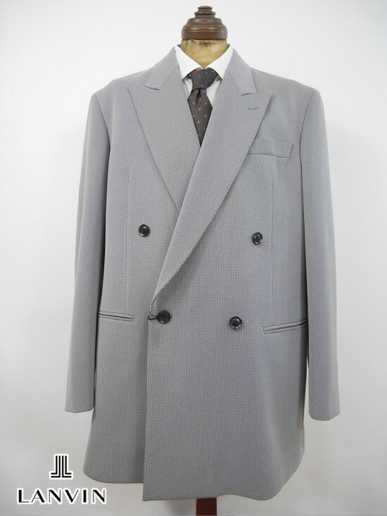 ▼スーツ〔ダブル〕グレー(FL) 【52(チェスト102/身長180cm):メンズ】LANVIN ランバン スーツ メンズ【秋冬モデル】【訳あり】【SALE】 478-982