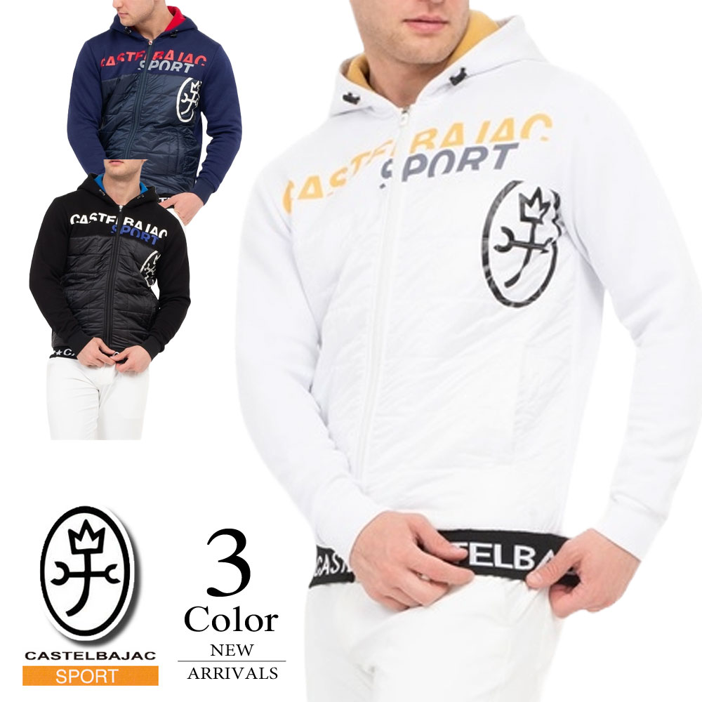 【期間限定クーポン配布中】▼パーカー〔ダンボールニット〕 【46/48/50寸：メンズ】カステルバジャック スポーツ CASTEL BAJAC ゴルフウェア トレーナー メンズ【秋冬モデル】【45％OFF】【SALE】 7233377117