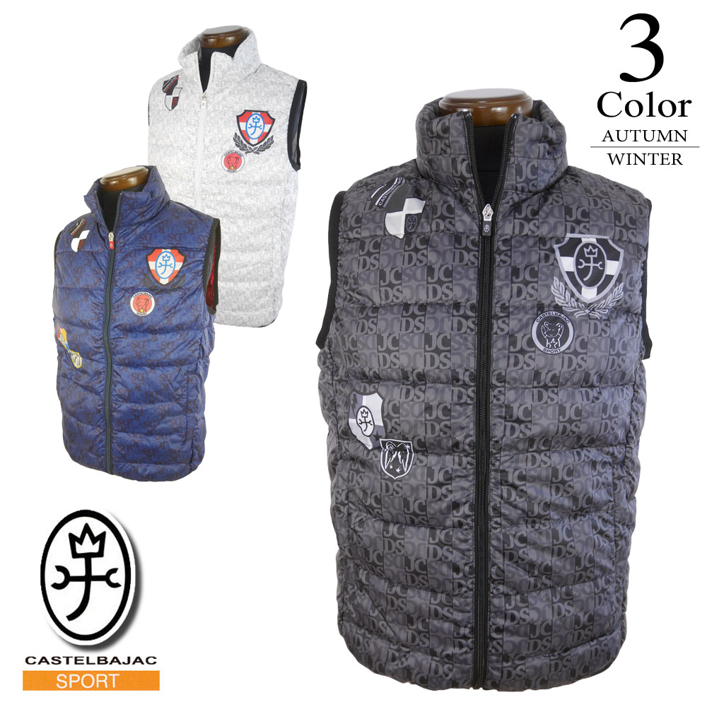 【期間限定クーポン配布中】▼ダウンベスト〔ハイブリットダウン〕 【46寸：メンズ】カステルバジャック スポーツ CASTEL BAJAC ゴルフウェア ベスト メンズ【秋冬モデル】【45％OFF】【SALE】 7233417103