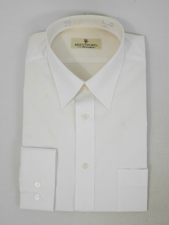 ▼長袖シャツ〔無地〕ホワイト 【L-84:メンズ】BRENTFORD ブレントフォード カジュアルウェア シャツ メンズ【訳あり】【80%OFF】【SALE】 ...