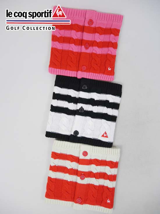 【期間限定クーポン配布中】【メール便・ゆうパケット】▼ネックウォーマー〔ニットボーダー〕 【FREE:レディース】ルコック ゴルフ Le coq sportif...