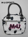 ▼ポーチ〔ダルメシアン柄〕アイボリー(002) 【F(23×23×17cm)：レディース】 MUスポーツ エムユー スポーツ M.U SPORTS MUSPORTS ウエサコからMUへ ゴルフ バッグ レディース【新品】【SALE】 703h6050 その1