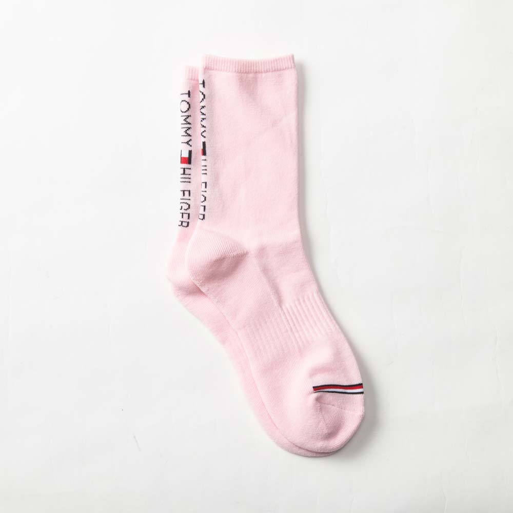 ミドルソックス〔バーチカルロゴ〕 【23-25cm：レディース】トミーヒルフィガー TO...