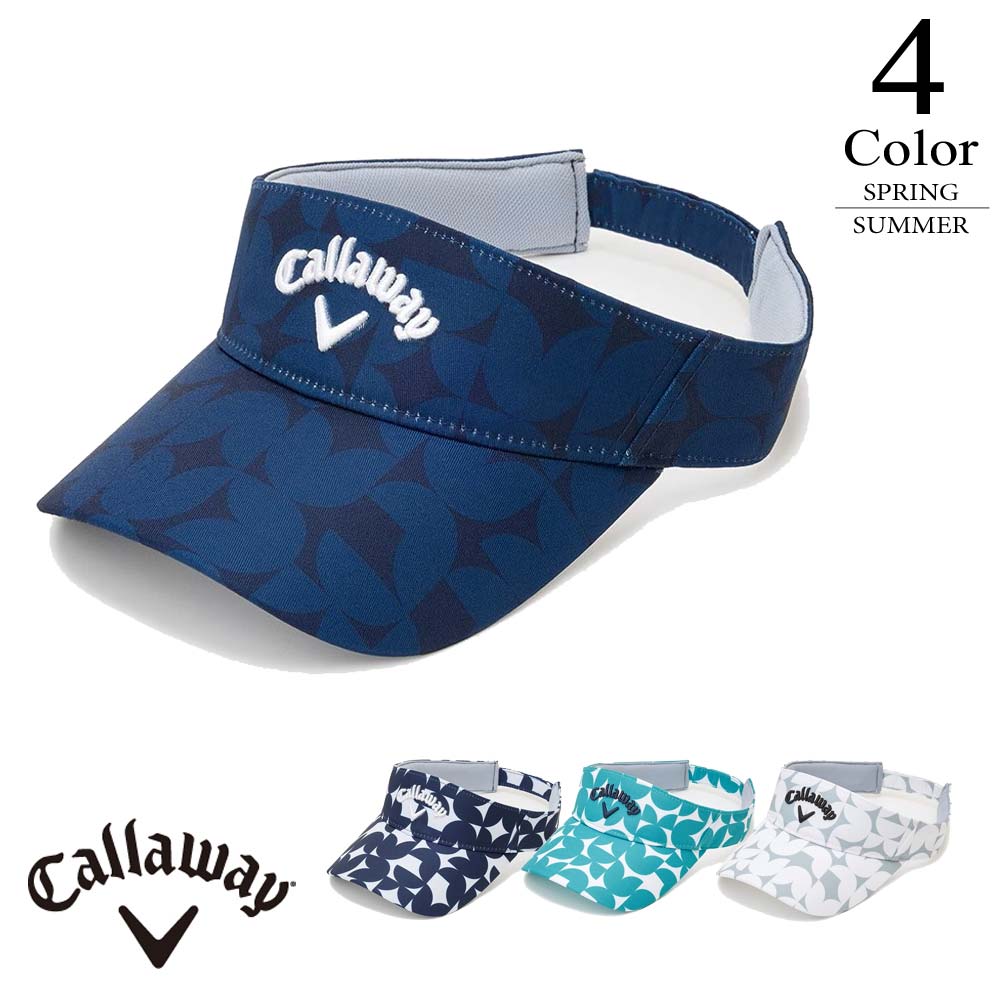 ▼バイザー〔幾何学柄〕 キャロウェイ ゴルフ Callaway 有名プロ着用ブランド ゴルフ 帽子 メンズ c24191115