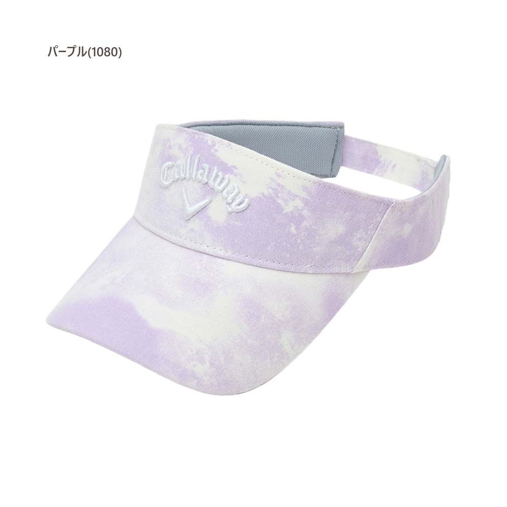 【セール 35%OFF SALE】 キャロウェイ ゴルフ バイザー〔タイダイ柄〕 【FREE：レディース】 Callaway 有名プロ着用ブランド ゴルフ 帽子 レディース【春夏】 c24191214 【クーポン】