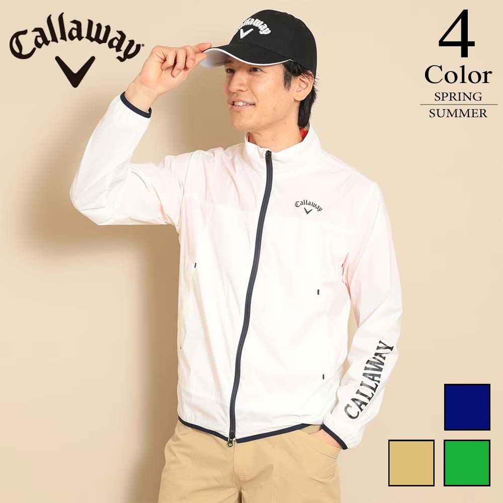 【30%OFF・セール・SALE】2024年 春 夏 Callaway GOLF キャロウェイ ゴルフウェア C24116100 8WAY ストレッチ 半袖 ハーフジップ ブルゾン (メンズ)