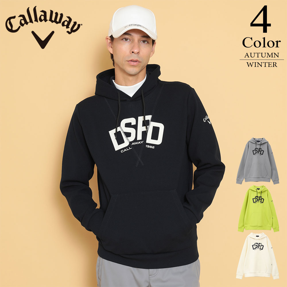 【ポイント10倍】【期間限定クーポン配布中】【メール便・ゆうパケット】▼スウェットパーカー〔表起毛〕 【M/L/LL/3L寸：メンズ】キャロウェイ ゴルフ Callaway 有名プロ着用ブランド ゴルフウェア トレーナー メンズ【2024秋冬新作モデル】 N c24217114