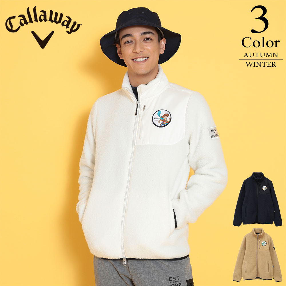 【ポイント10倍】【期間限定クーポン配布中】▼フルジップボア〔トイストーリー〕 【L寸：メンズ】キャロウェイ ゴルフ Callaway 有名プロ着用ブランド ゴルフウェア アウター メンズ【2024秋冬新作モデル】 c24217130