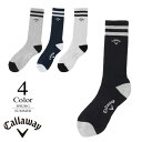 【セール】キャロウェイ ゴルフ クルーソックス 〔ライン〕 【FREE:メンズ】 Callaway 有名プロ着用ブランド 靴下 メンズ【2025春夏新作モデル】 c25193108 【クーポン】【メール便・ゆうパケット】
