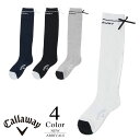 【セール】キャロウェイ ゴルフ ニーハイソックス 〔リボン付き〕 【FREE(22-24cm):レディース】 Callaway 有名プロ着用ブランド 靴下 レディース【2025春夏新作モデル】 c25193210 【クーポン】【メール便・ゆうパケット】