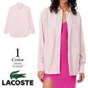 ラコステ ゴルフウェア ストライプシャツ〔オーバーサイズ〕 【36(M寸):レディース】ラコステ LACOSTE ゴルフウエア シャツ レディース【2025春夏...