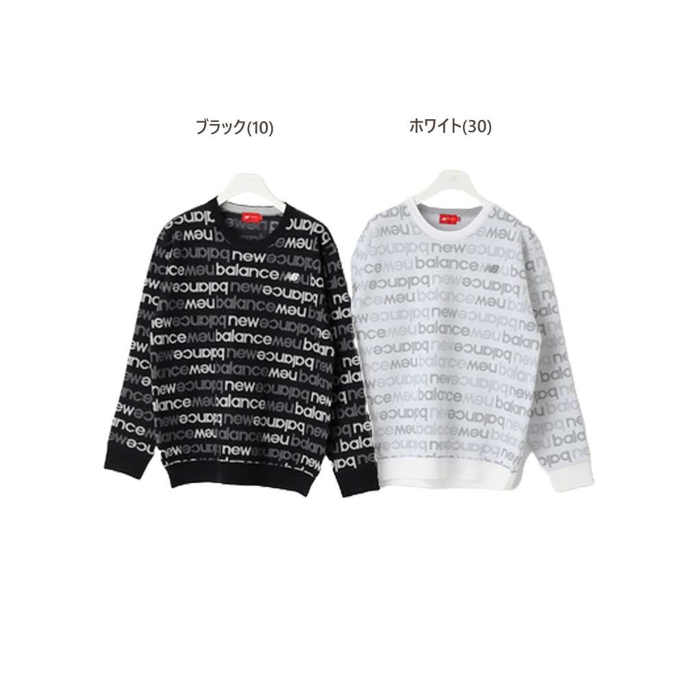【セール】ニューバランス ゴルフウェア クルーネックニット〔ロゴボーダー〕0125270004 【5寸：メンズ】New balance GOLF ゴルフウエア セーター メンズ【2025秋冬】【メール便】