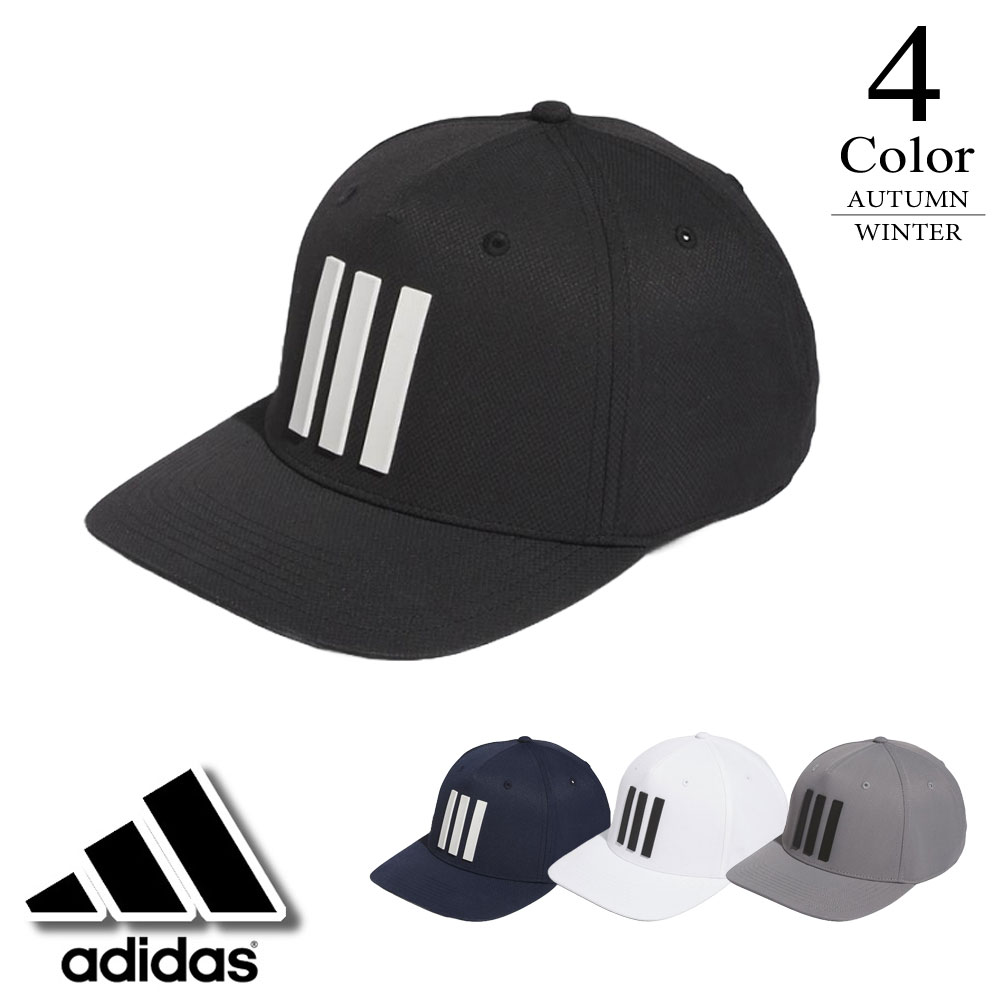 アディダス ゴルフ ツアーキャップ〔スリーストライプ〕 eni99 【OSFX(57-60cm)：メンズ】アディダス adidas 帽子 メンズ【2025秋冬】