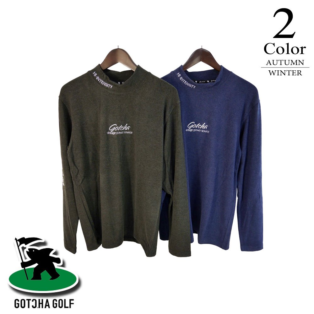 【P5倍】ガッチャゴルフ ゴルフウェア ハイネック杢アンダー 253gg1101 【M/L/XL寸：メンズ】GOTCHA GOLF ゴルフウエア シャツ メンズ【2025秋冬】【期間限定クーポン】【メール便】