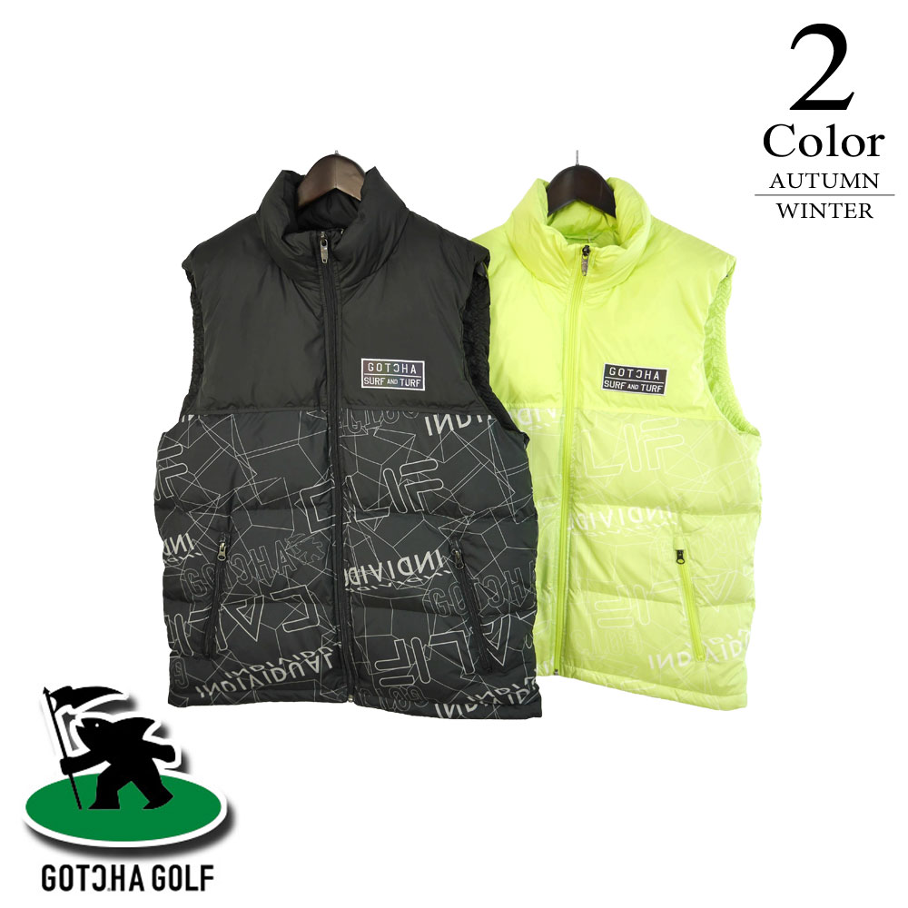 【P5倍】ガッチャゴルフ ゴルフウェア 撥水ディメンションダウンベスト 253gg1601 【L寸：メンズ】GOTCHA GOLF ゴルフウエア ベスト メンズ【2025秋冬】【期間限定クーポン】