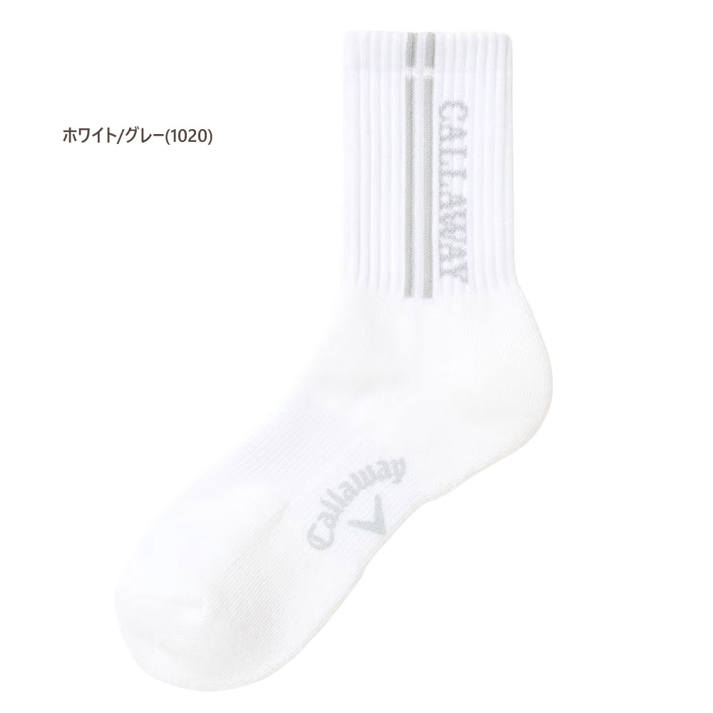 キャロウェイ ゴルフ リブ仕様ショートソックス c26193207 【FR(22-24cm)：レディース】Callaway キャロウエイ 靴下 レディース【2026春夏】【メール便】