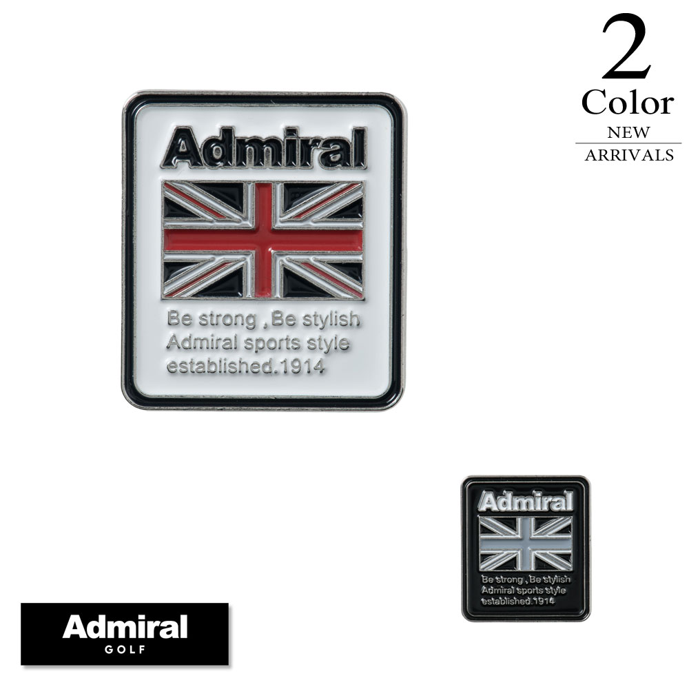 【P3倍】アドミラル ゴルフ マーカー Admiralロゴ admg6bm2 【W2.5×H2.8cm：ユニセックス】Admiral GOLF マーカー メンズ レディース【2026新作】【メール便】