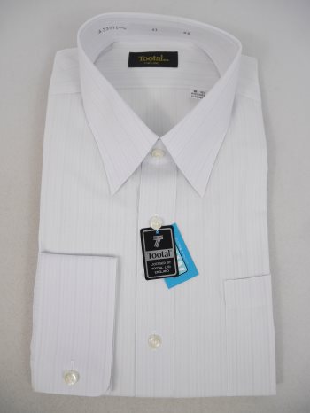 ▼長袖シャツ〔ストライプ〕ピンク/ネイビー 【41-82:メンズ】Tootal トータルbyアイボリー シャツ メンズ【訳あり】【80%OFF】【SALE】
